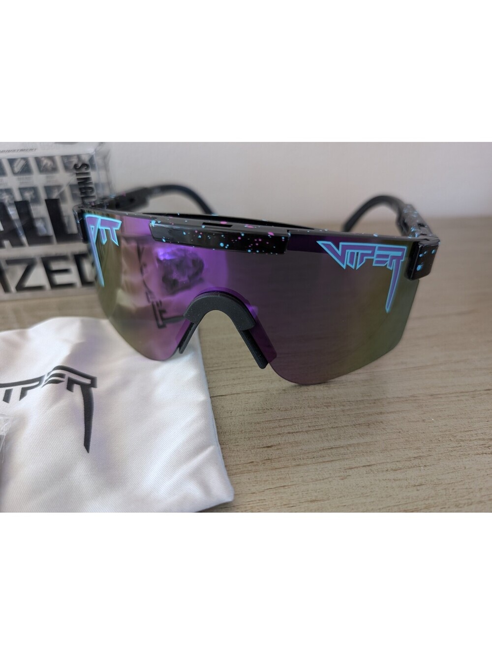 NEW Pit Viper The Night Fall Polarized Sunglasses Purple Revo - Picture 2 of 9